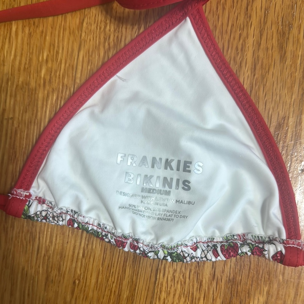 Frankie's Bikinis Lumia Triangle Top - Berry in Love - Picture 4 of 5